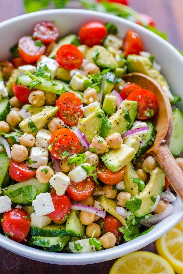 Summer Greek Chickpea Salad