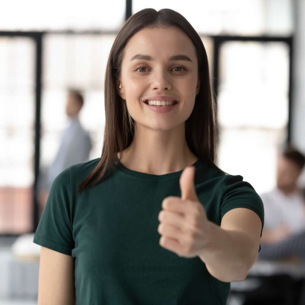 Eating Disorder Solutions Internship Program Woman Thumbs Up