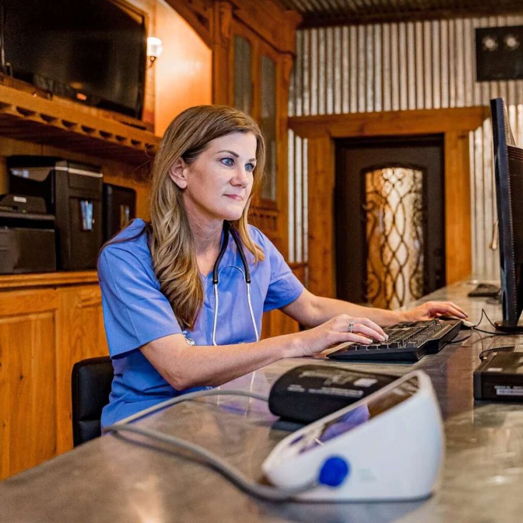 Our Mission, Vision and Values Eating Disorder Solutions Nurse at Computer