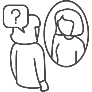 Body Dysmorphia Treatment Grey Icon