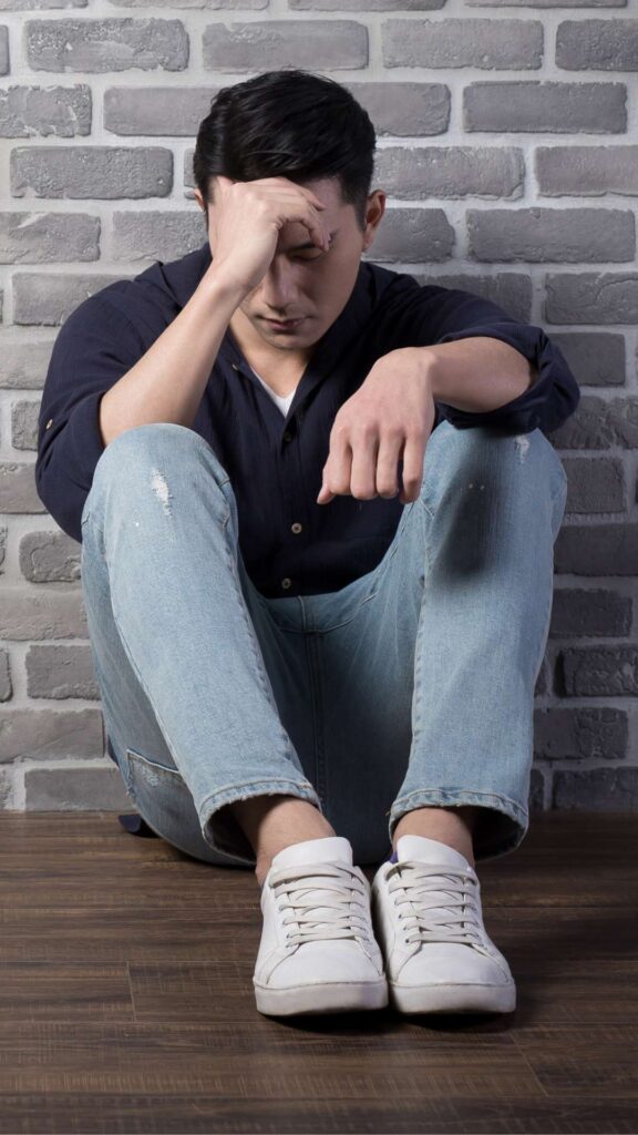 Signs and symptoms of depression including persistent sadness, fatigue, and loss of interest in activities