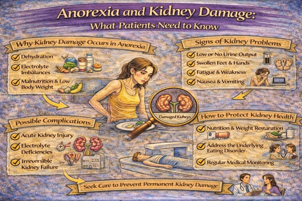 Anorexia and kidney health infographic