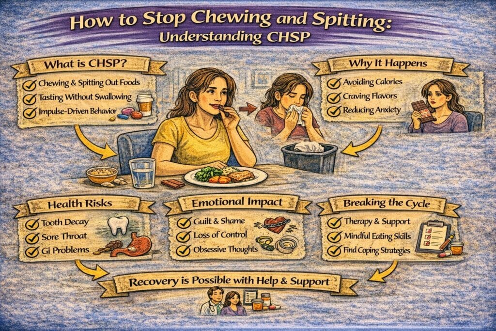 How to overcome chewing and spitting