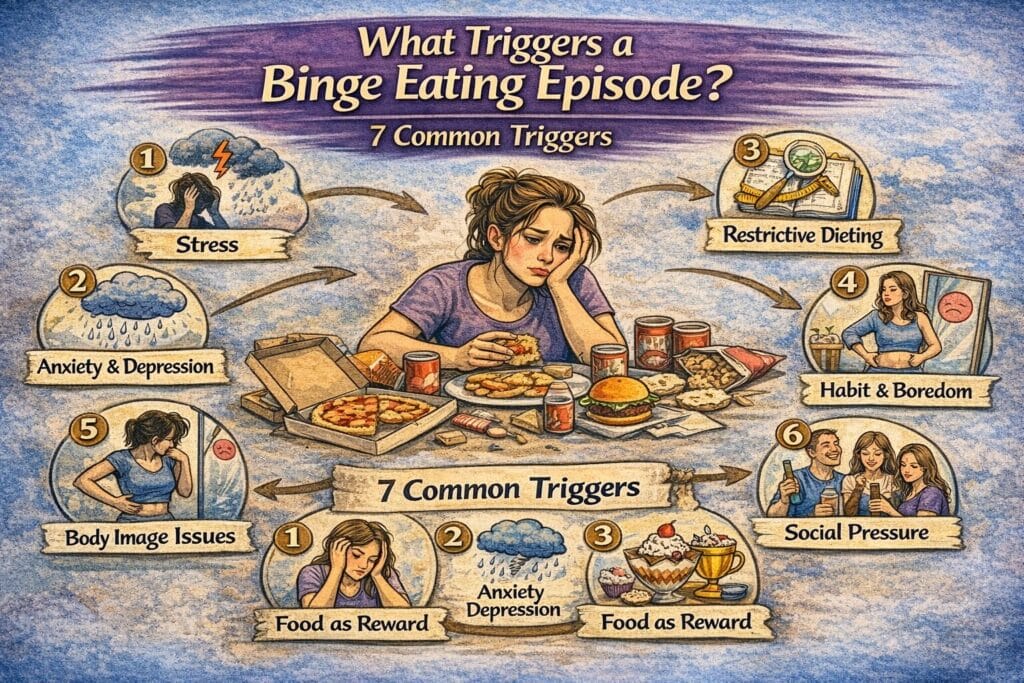 What triggers binge eating_