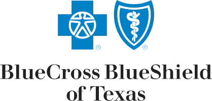 Two blue healthcare logos side by side on a dark background: a cross-like symbol on the left and a shield with a serpent on the right, suggesting a health partnership.
