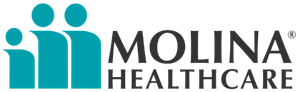 Molina Healthcare logo: three teal abstract figures beside the words MOLINA HEALTHCARE