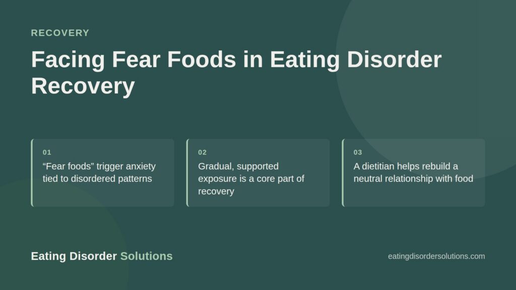 Featured image on facing and overcoming fear foods during eating disorder recovery