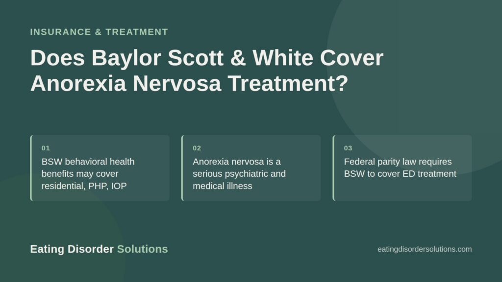 Featured image on Baylor Scott and White insurance coverage for anorexia nervosa treatment